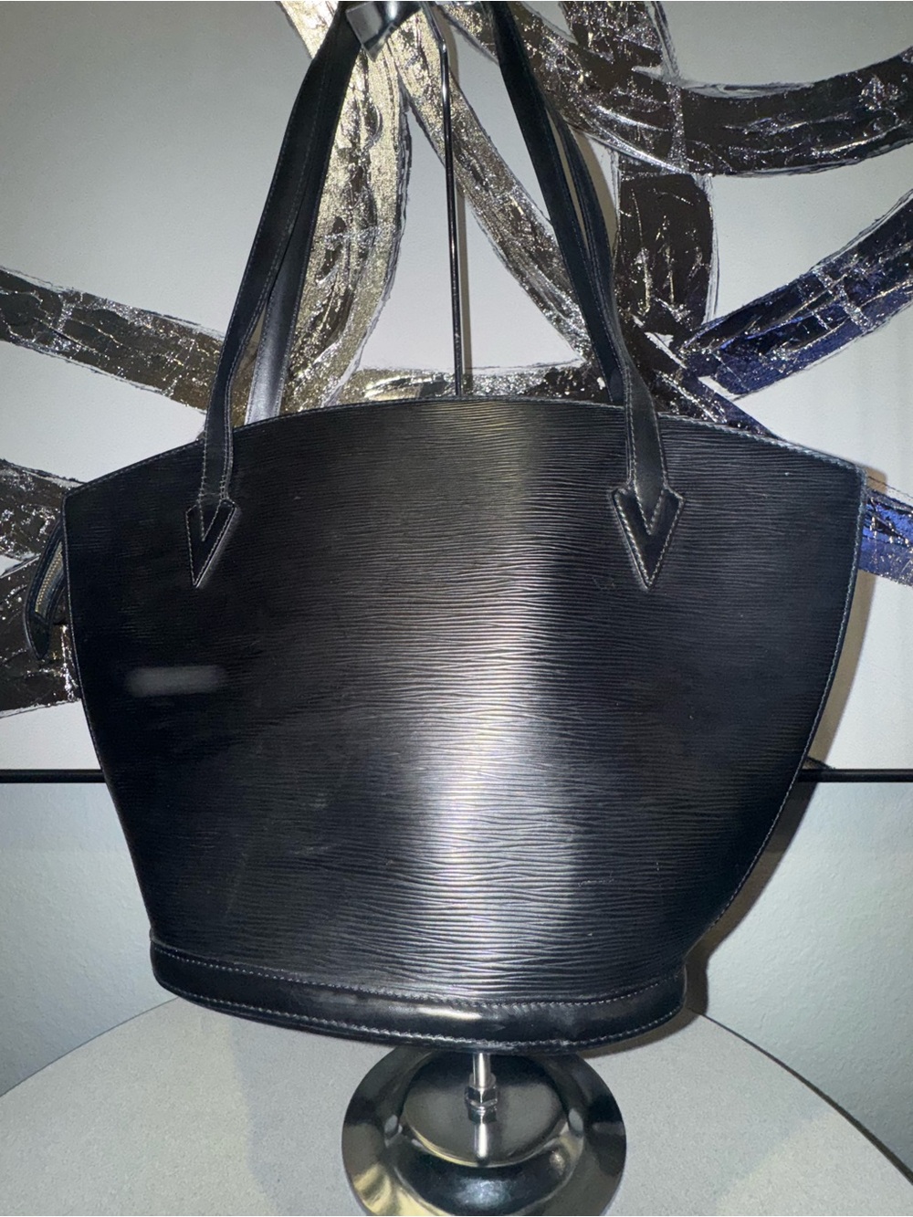 Louis Vuitton Saint Jacques Black Epi Leather Tote with COA - Picture 2 of 13